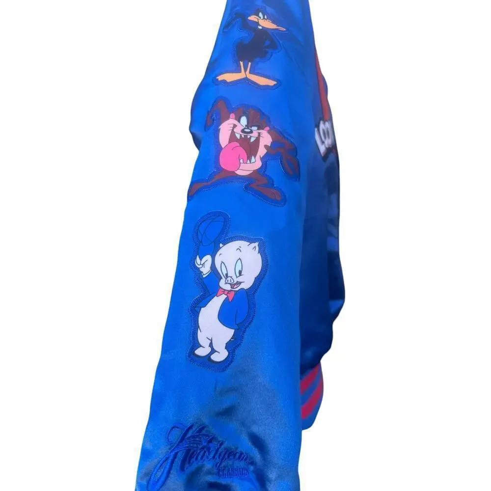 Headgear Classics Looney Tunes Blue Satin Jacket. Size:S